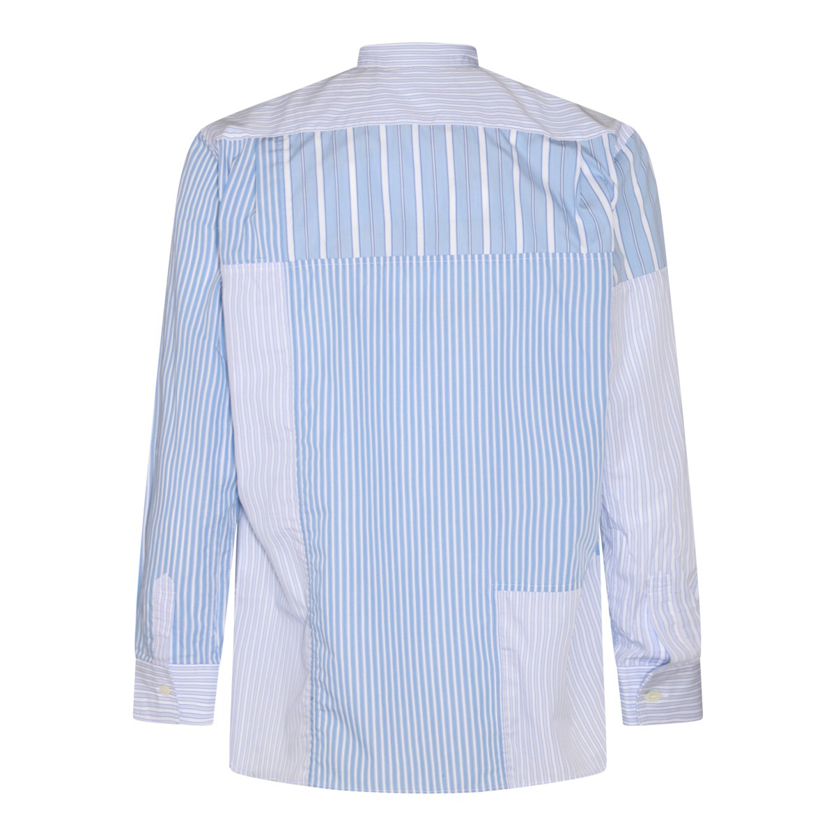 WHITE AND LIGHT BLUE COTTON SHIRT