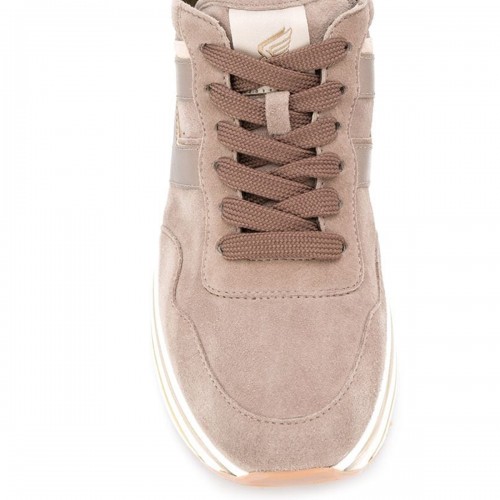 BROWN AND GOLD LEATHER H222 MIDI SNEAKERS