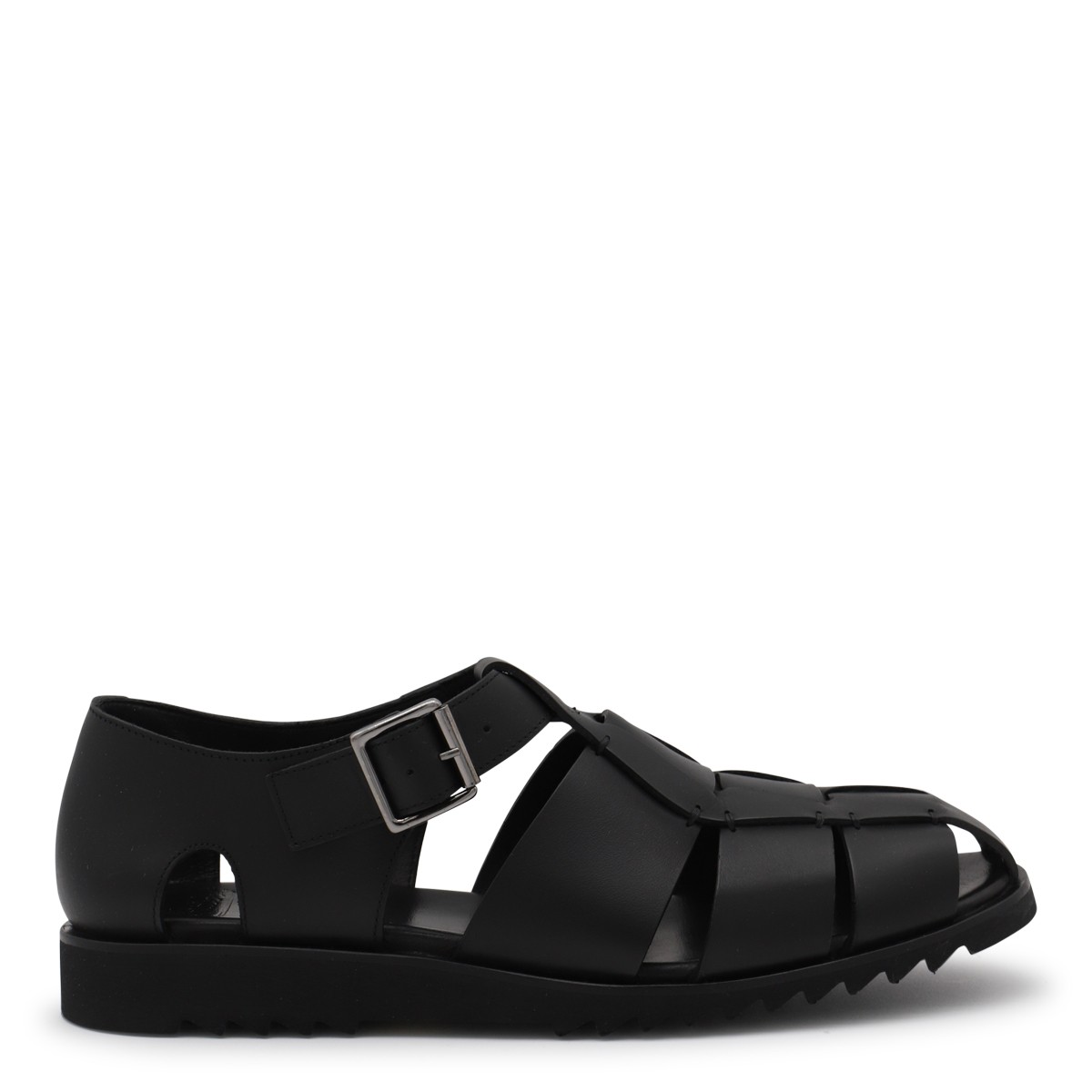 BLACK LEATHER PACIFIC SANDALS