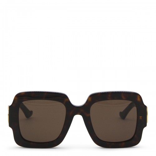 BROWN DOUBLE G SUNGLASSES