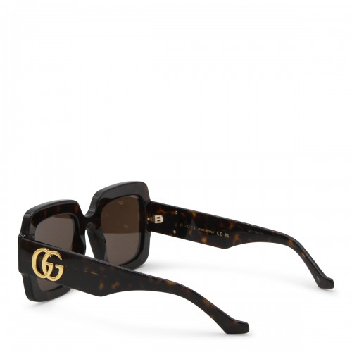 BROWN DOUBLE G SUNGLASSES