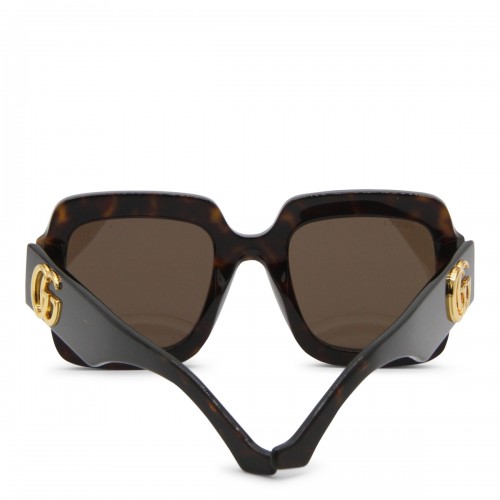 BROWN DOUBLE G SUNGLASSES