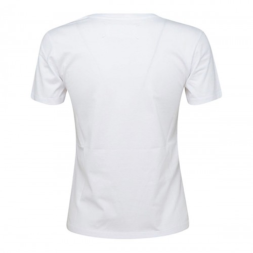 WHITE AND BLACK COTTON T-SHIRT