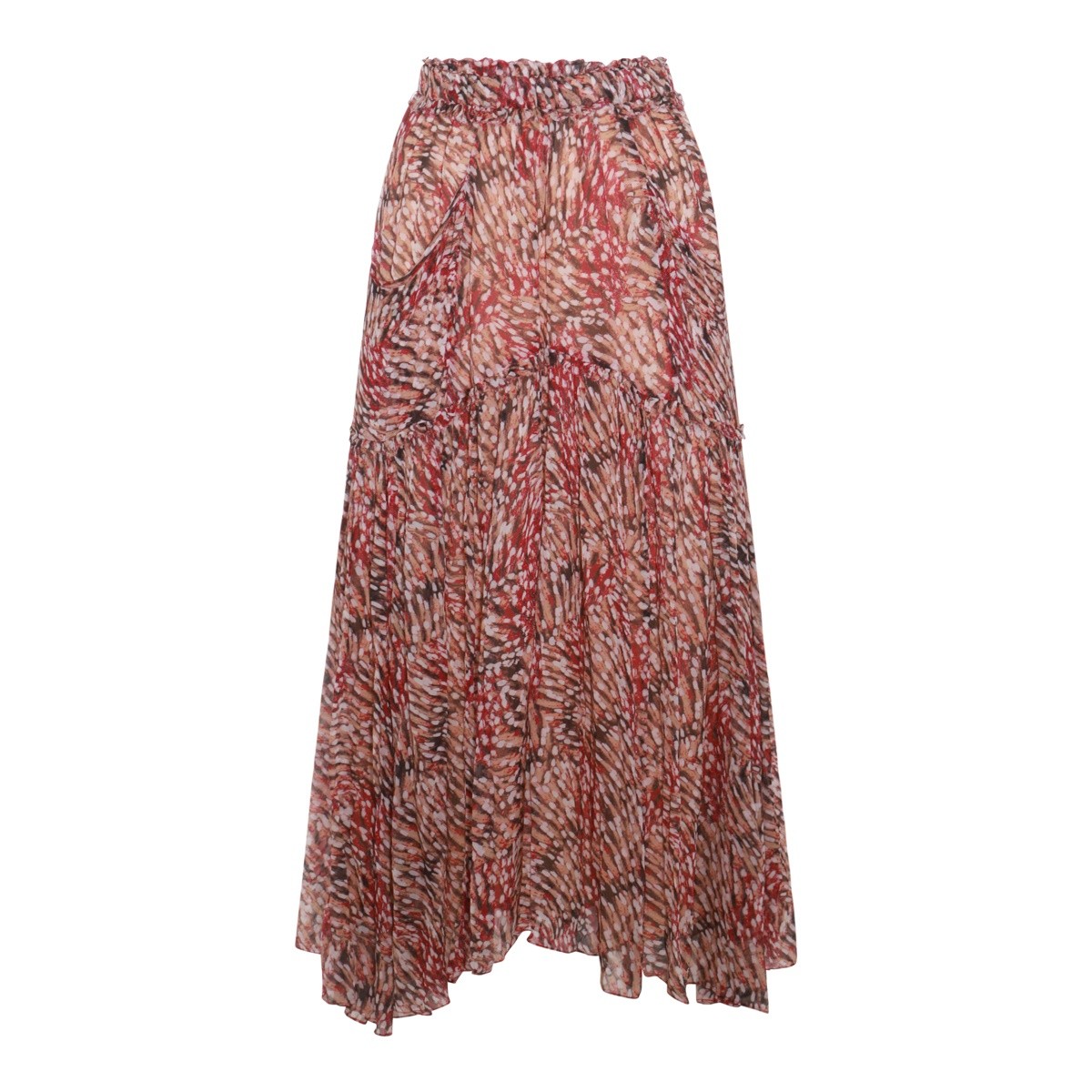 RED VISCOSE SKIRT