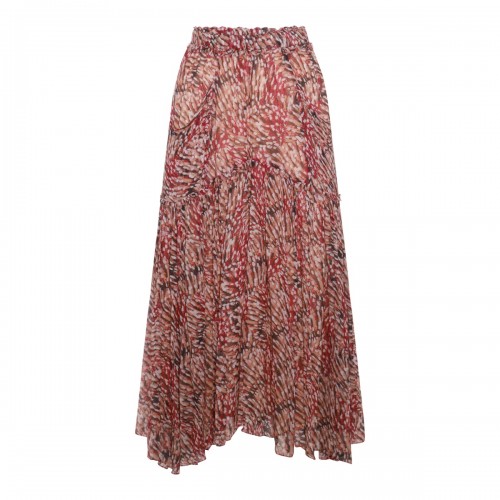 RED VISCOSE SKIRT