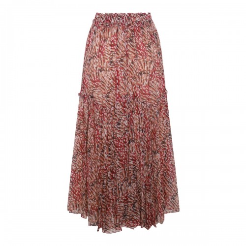 RED VISCOSE SKIRT