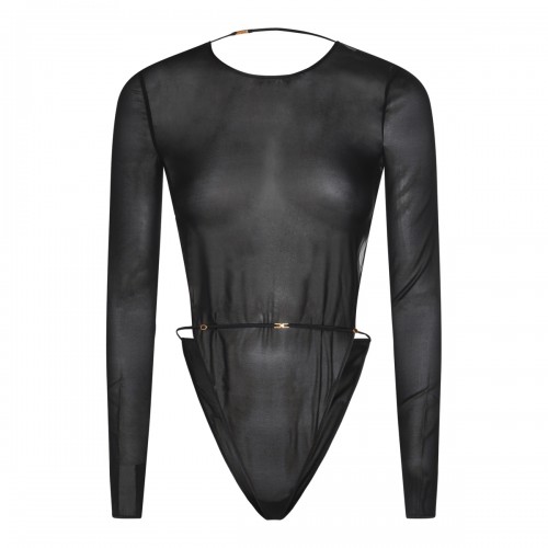 Saint Laurent – Black Silk Bodysuit M