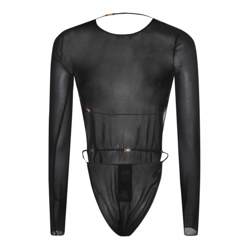 BLACK SILK BODYSUIT 2