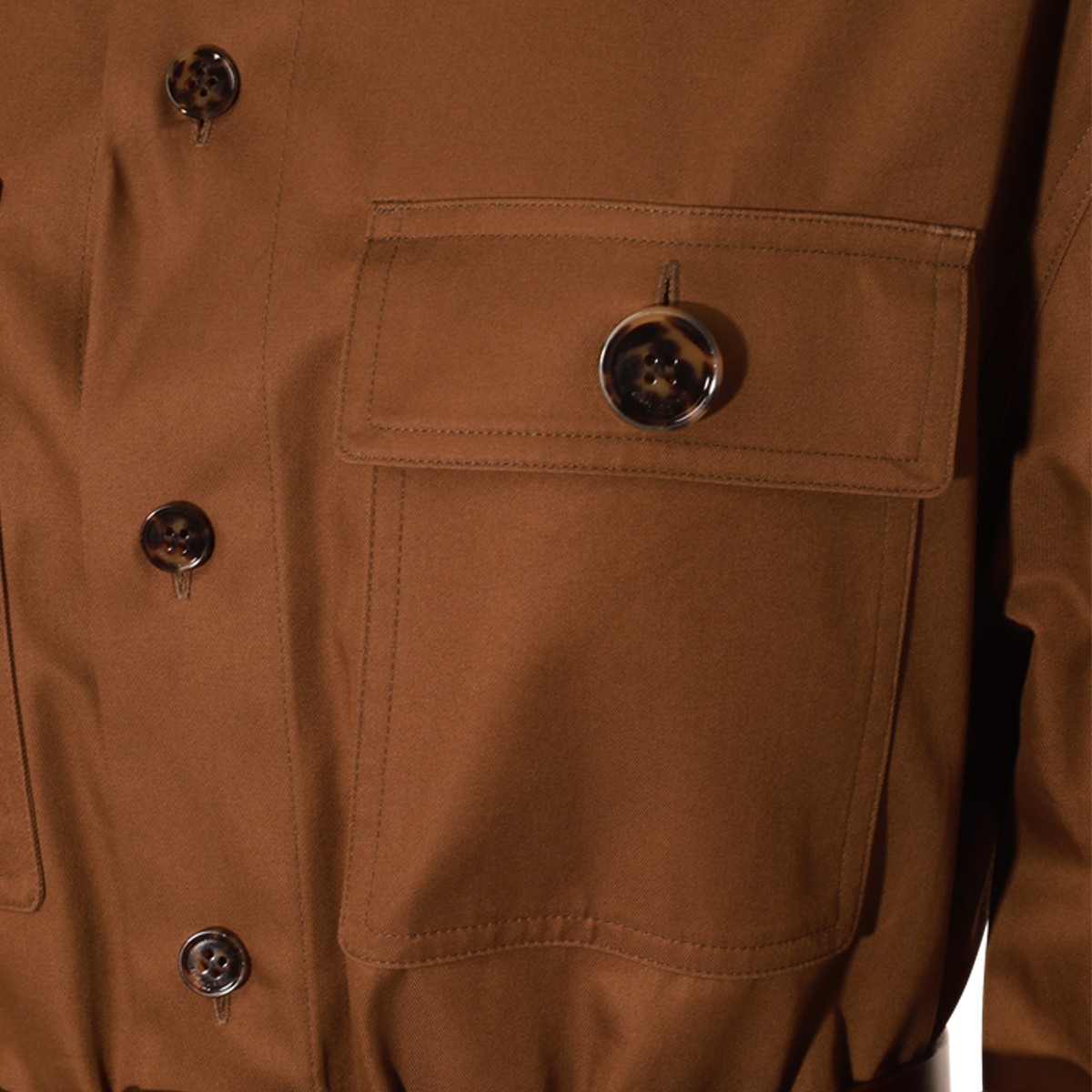 BROWN COTTON SHIRT BROWN COTTON SHIRT