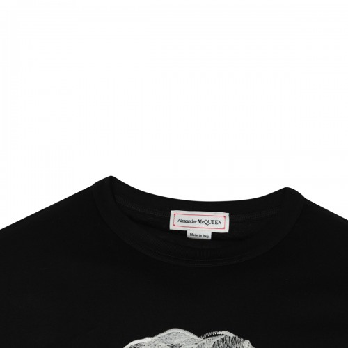 BLACK COTTON T-SHIRT