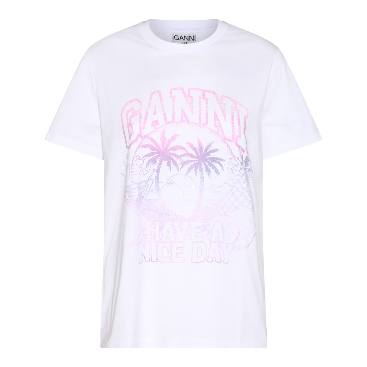 WHITE COTTON T-SHIRT