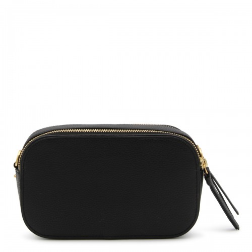 BLACK LEATHER CROSSBODY BAG