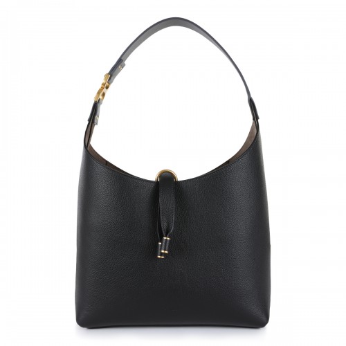 BLACK LEATHER MARCIE SMALL SHOULDER BAG