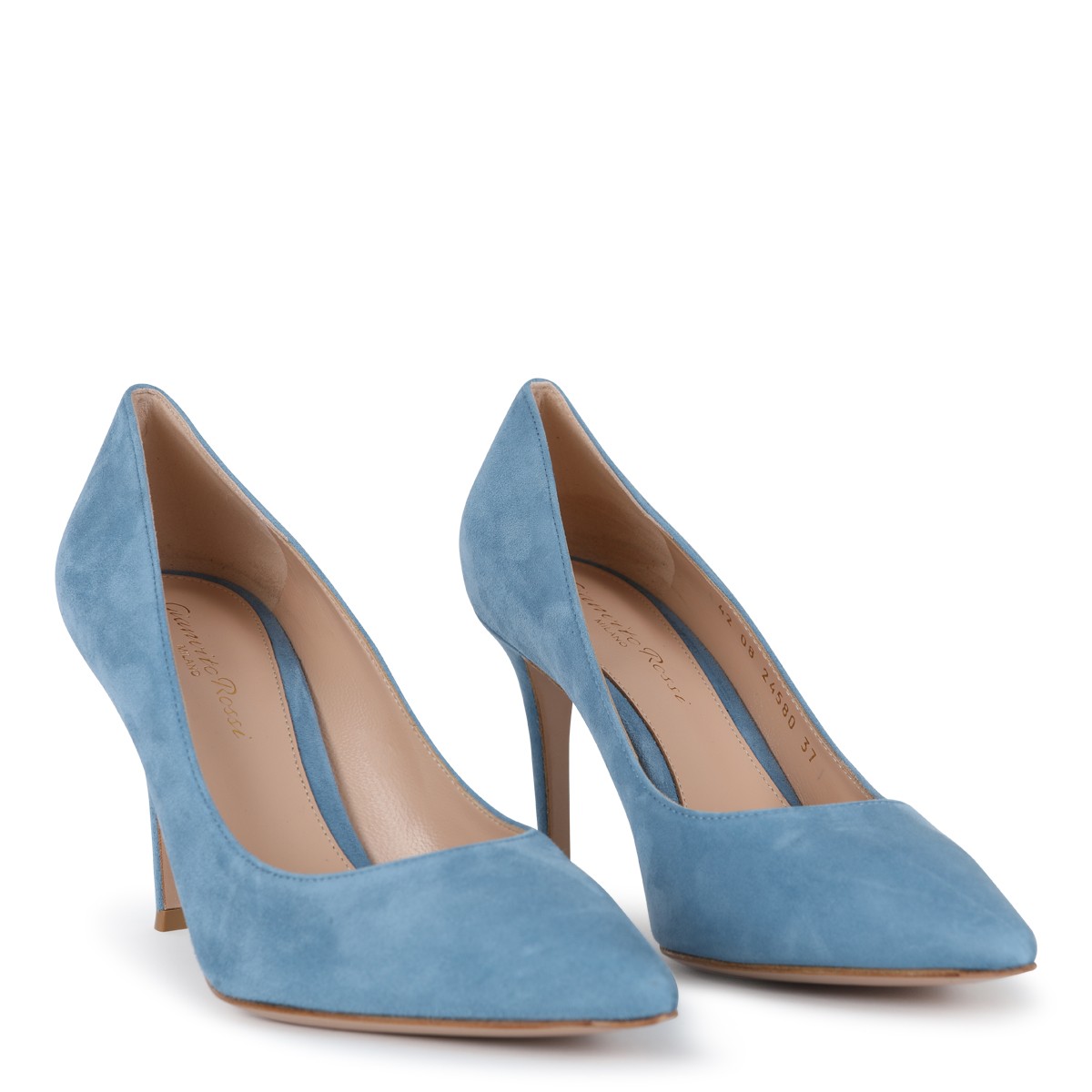 Baby blue suede pumps online