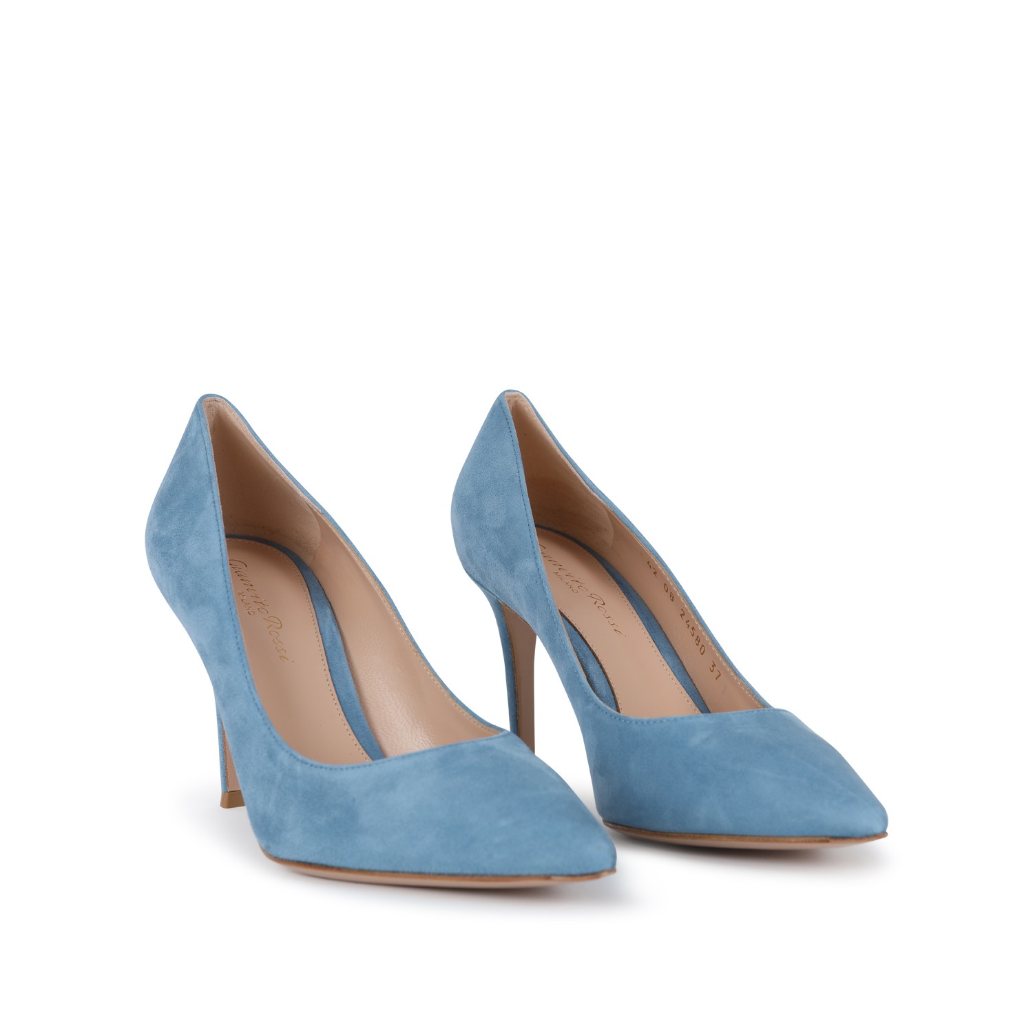 LIGHT BLUE SUEDE PUMPS