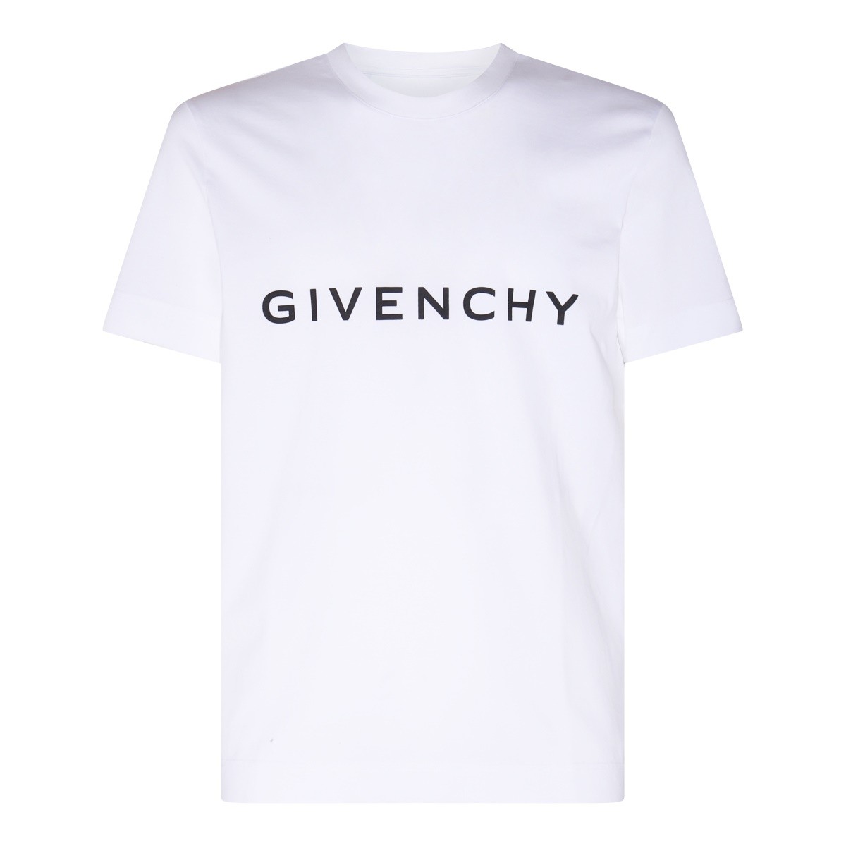 WHITE COTTON LOGO T-SHIRT