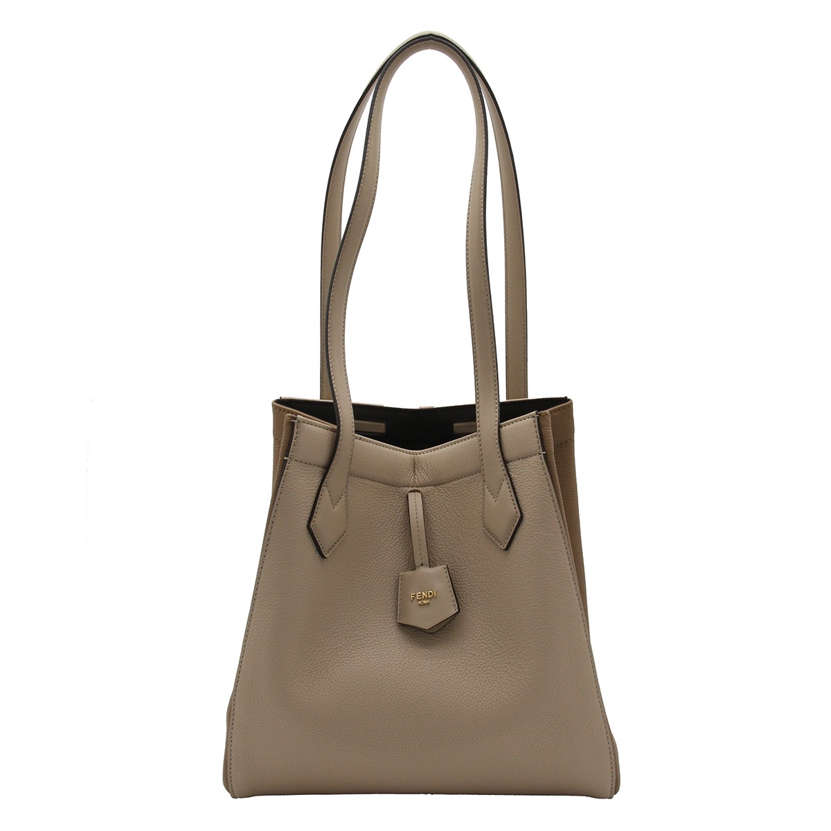 SAND LEATHER ORIGAMI MEDIUM TOP HANDLE BAG