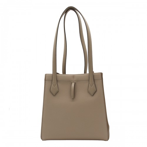 SAND LEATHER ORIGAMI MEDIUM TOP HANDLE BAG