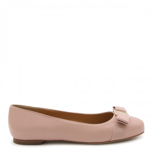 PINK LEATHER FLATS