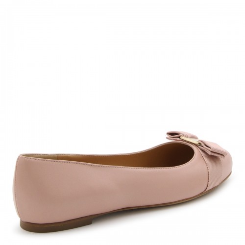 PINK LEATHER FLATS