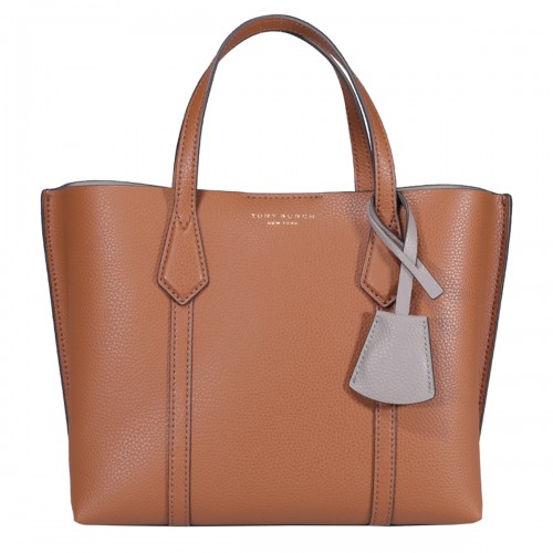 LIGHT UMBER LEATHER PERRY SMALL TOTE BAG