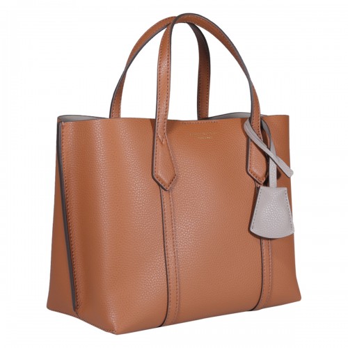 LIGHT UMBER LEATHER PERRY SMALL TOTE BAG