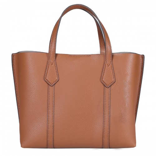 LIGHT UMBER LEATHER PERRY SMALL TOTE BAG