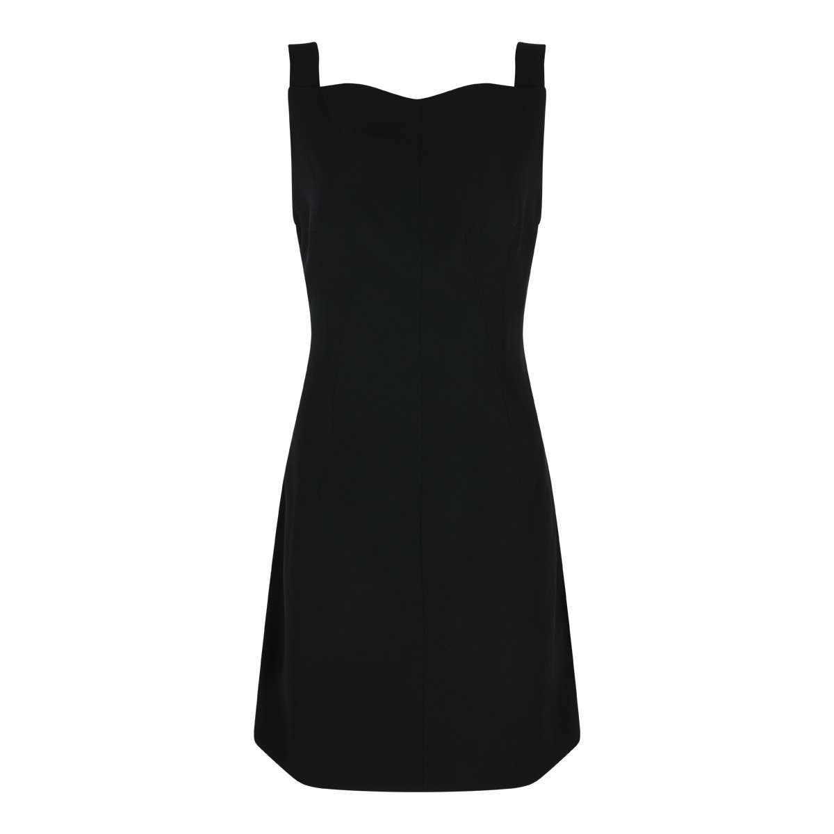 BLACK VISCOSE MINI DRESS