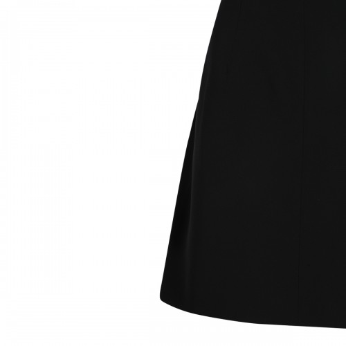 BLACK VISCOSE MINI DRESS