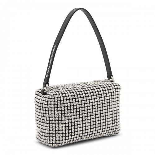 SILVER-TONE RHINESTONES SHOULDER BAG