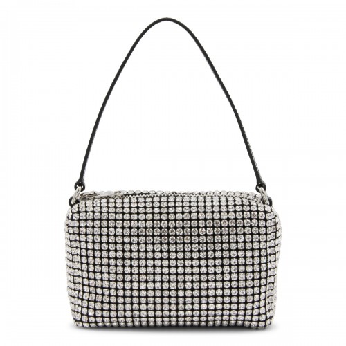 SILVER-TONE RHINESTONES SHOULDER BAG