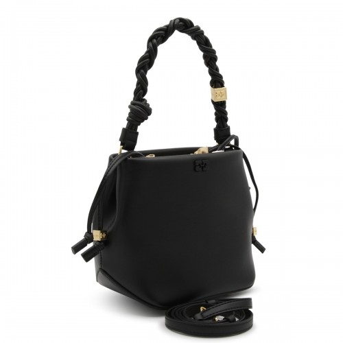 BLACK LEATHER SATCHEL