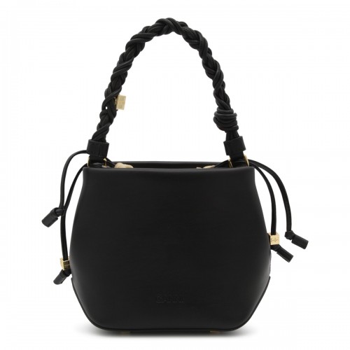 BLACK LEATHER SATCHEL