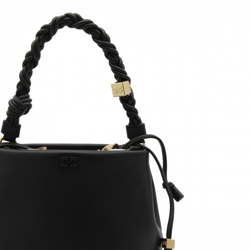 BLACK LEATHER SATCHEL