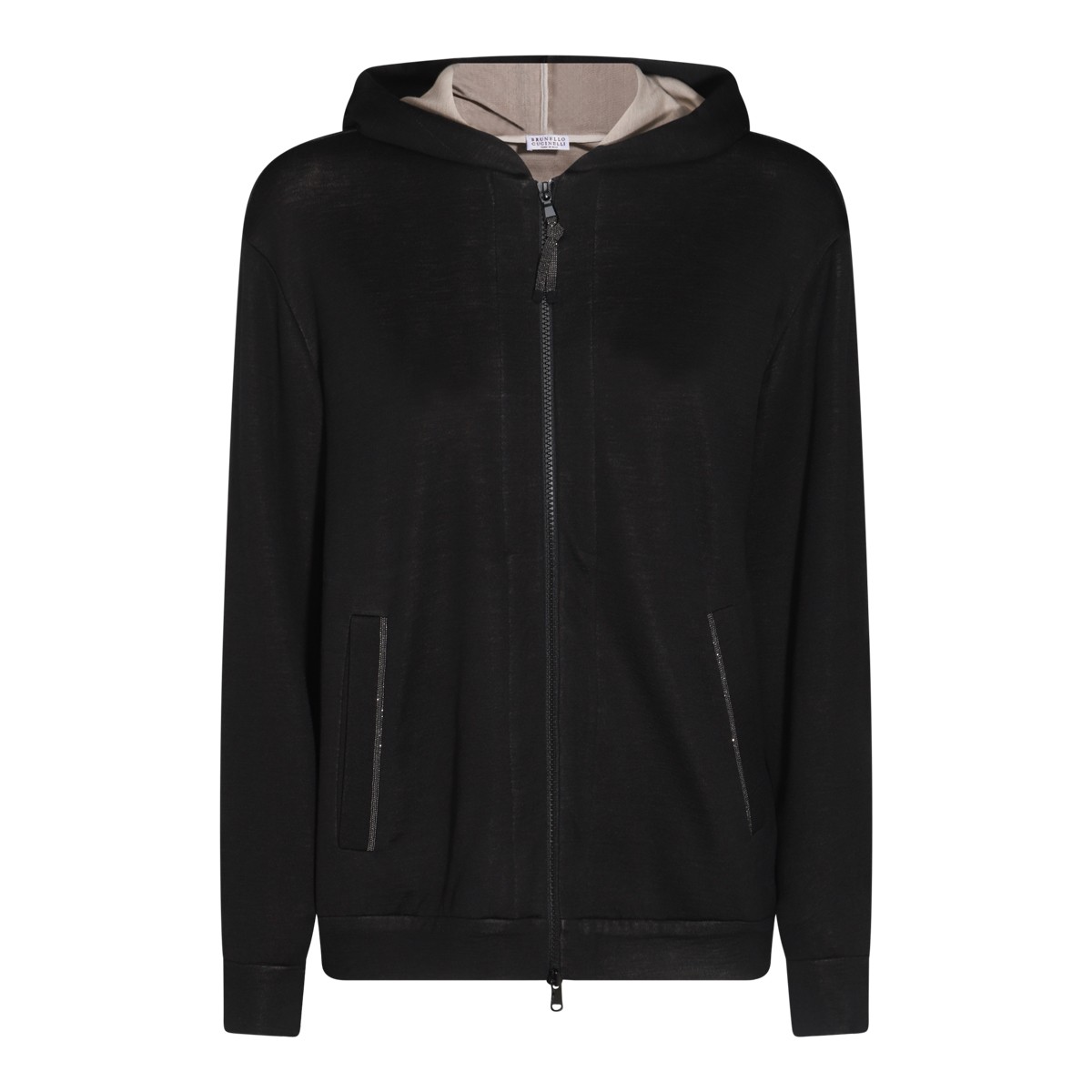 BLACK COTTON SWEATSHIRT