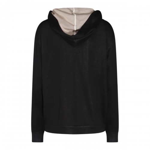 BLACK COTTON SWEATSHIRT