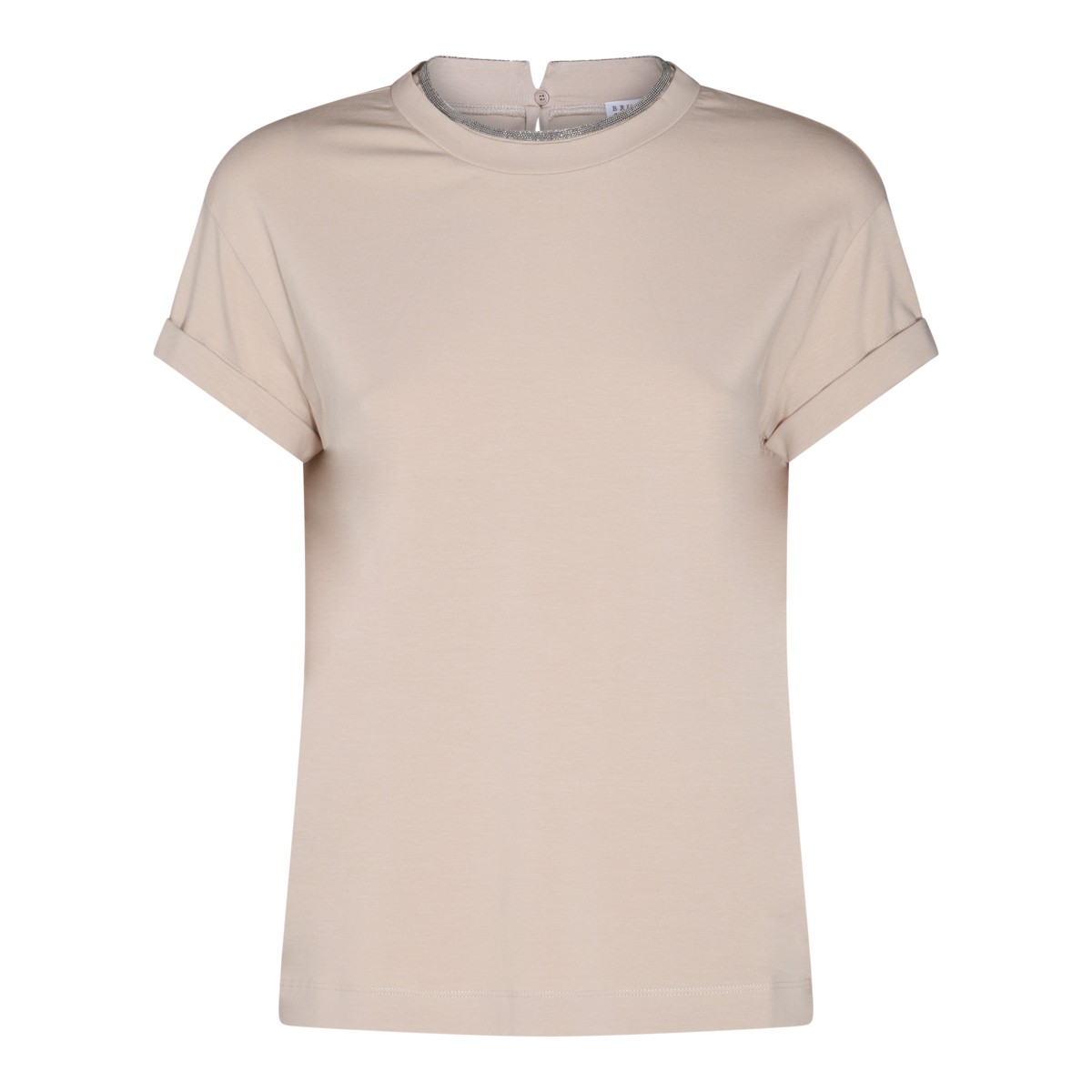 BEIGE COTTON T-SHIRT