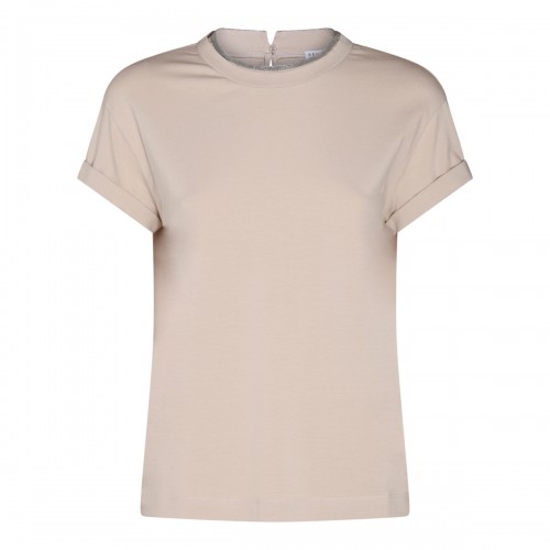 BEIGE COTTON T-SHIRT