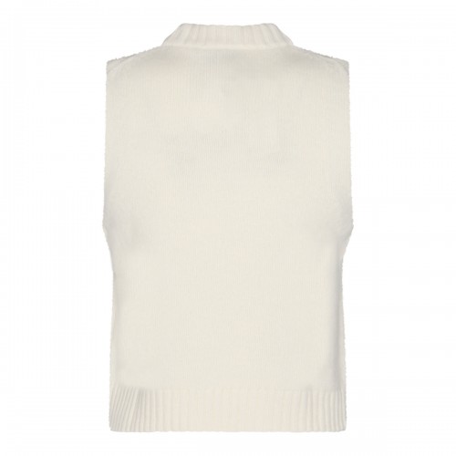 WHITE WOOL KNITWEAR