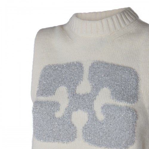 WHITE WOOL KNITWEAR