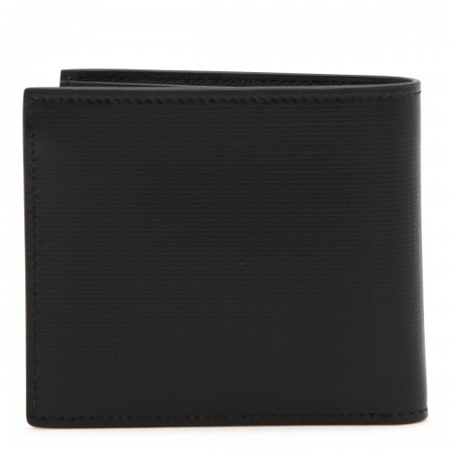 BLACK LEATHER BIFOLD WALLET