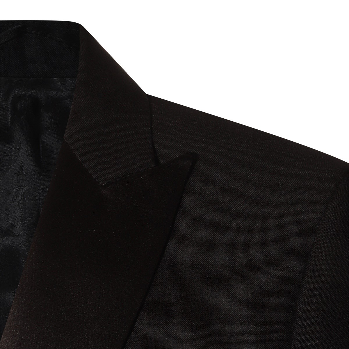 BLACK WOOL BLEND BLAZER