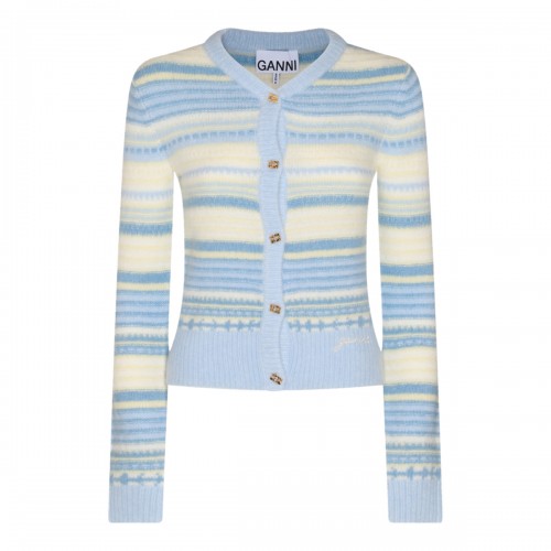 LIGHT BLUE WOOL KNITWEAR