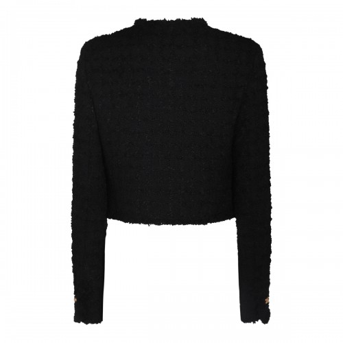 BLACK WOOL CASUAL JACKET 2