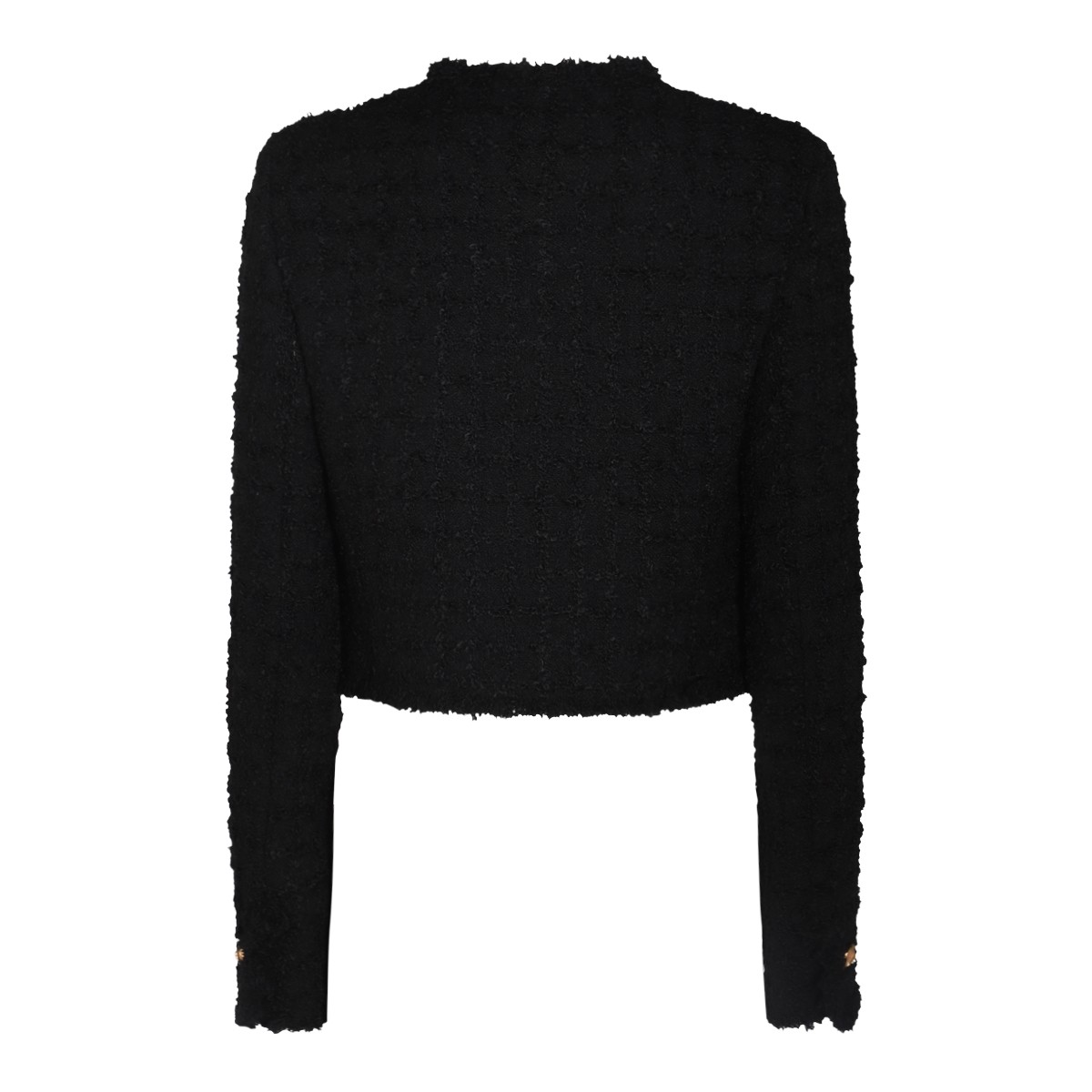 BLACK WOOL CASUAL JACKET