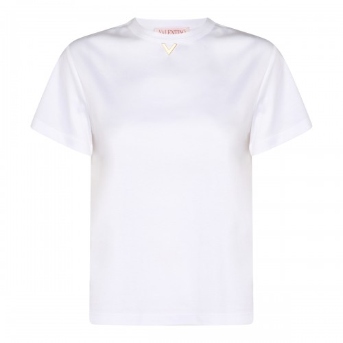 WHITE COTTON T-SHIRT