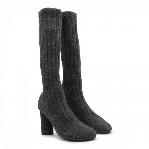 GREY WOOL ATOMIC BOOTS