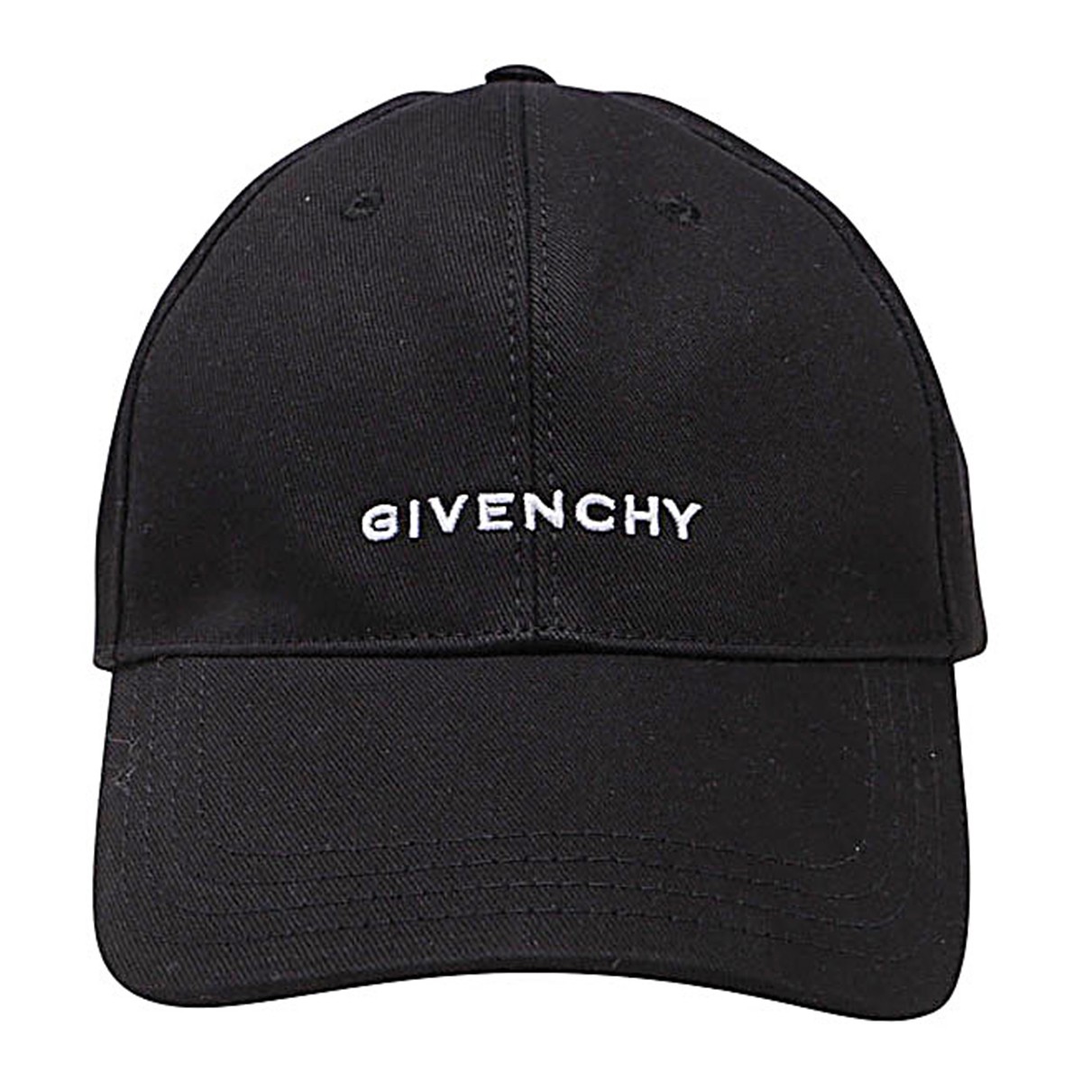 BLACK COTTON LOGO BASEBALL CAP