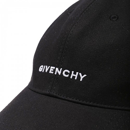 BLACK COTTON LOGO BASEBALL CAP