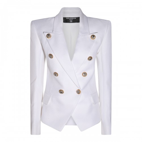 WHITE VISCOSE BLAZER